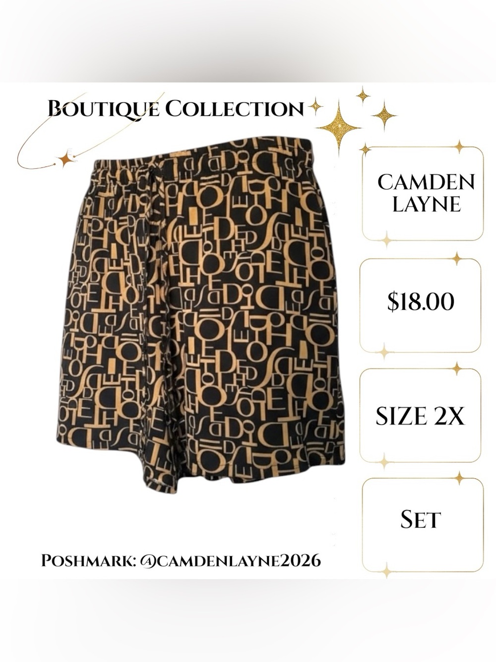 Camden Layne luxury Shirt & Short Polyester set. - Picture 6 of 7